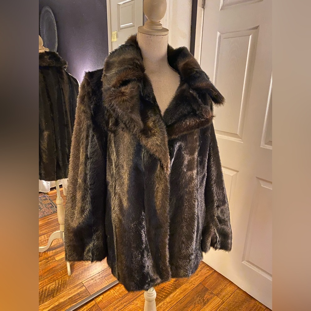 Faux Fur Coat Jacket - SIZE US 10